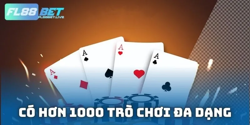 Có hơn 1000 trò chơi đa dạng thể loại tại trang chủ đổi thưởng này